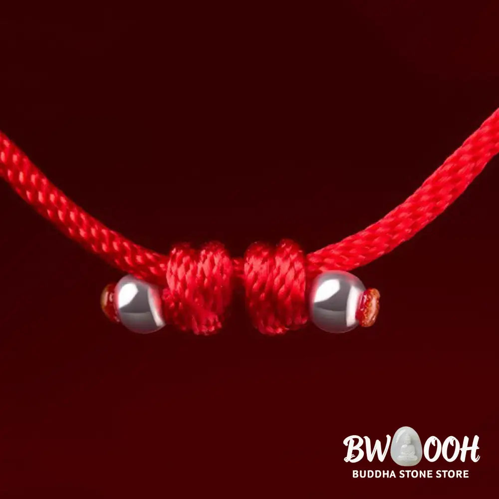 Buddha Stones Year of the Horse 999 Sterling Silver Red String Luck Bracelet - Bracelet