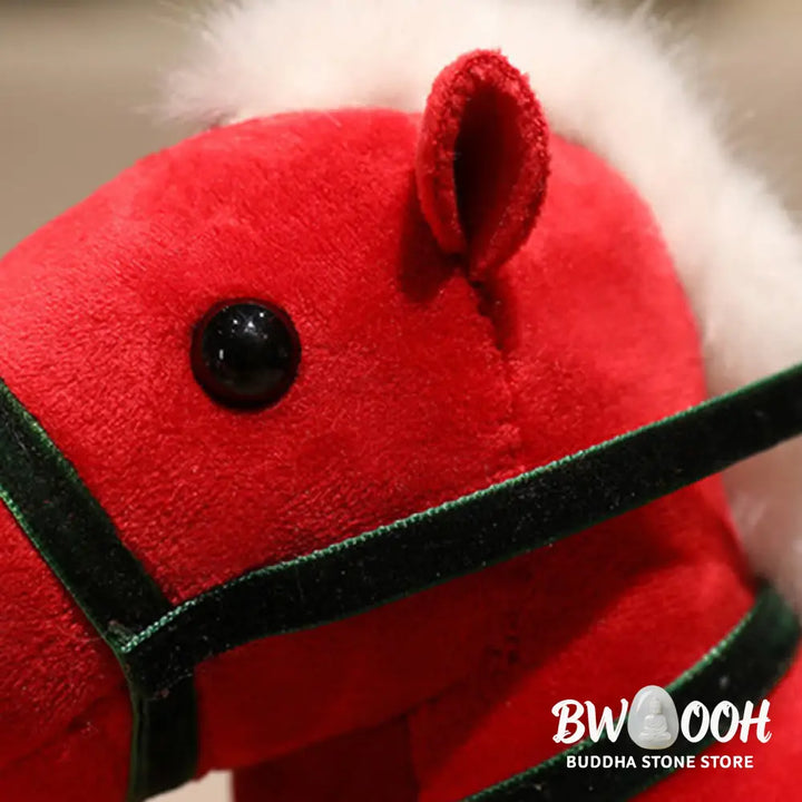 Buddha Stones Year of the Horse Bamboo Dragon Lotus Phoenix Plush Doll Home Decoration - Decorations