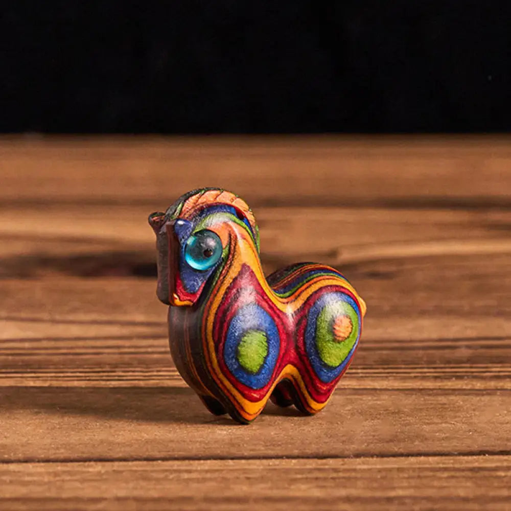 BWOOOH handcrafted Buddha statue - Year Of The Horse Carved Tang Horse