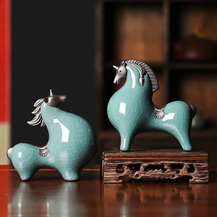 BWOOOH handcrafted Buddha statue - Year Of The Horse Ceramics Freedom 