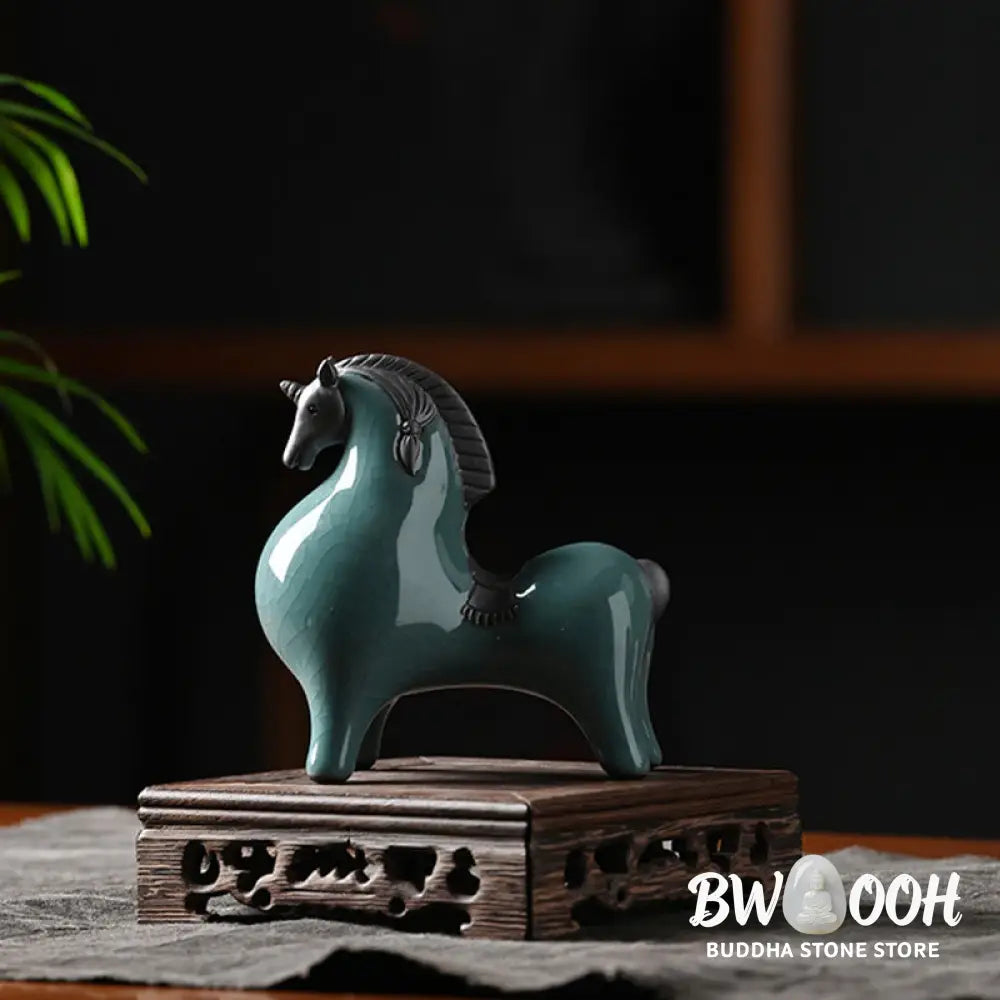 Buddha Stones Year Of The Horse Ceramics Freedom Desktop Home Decoration - Decorations