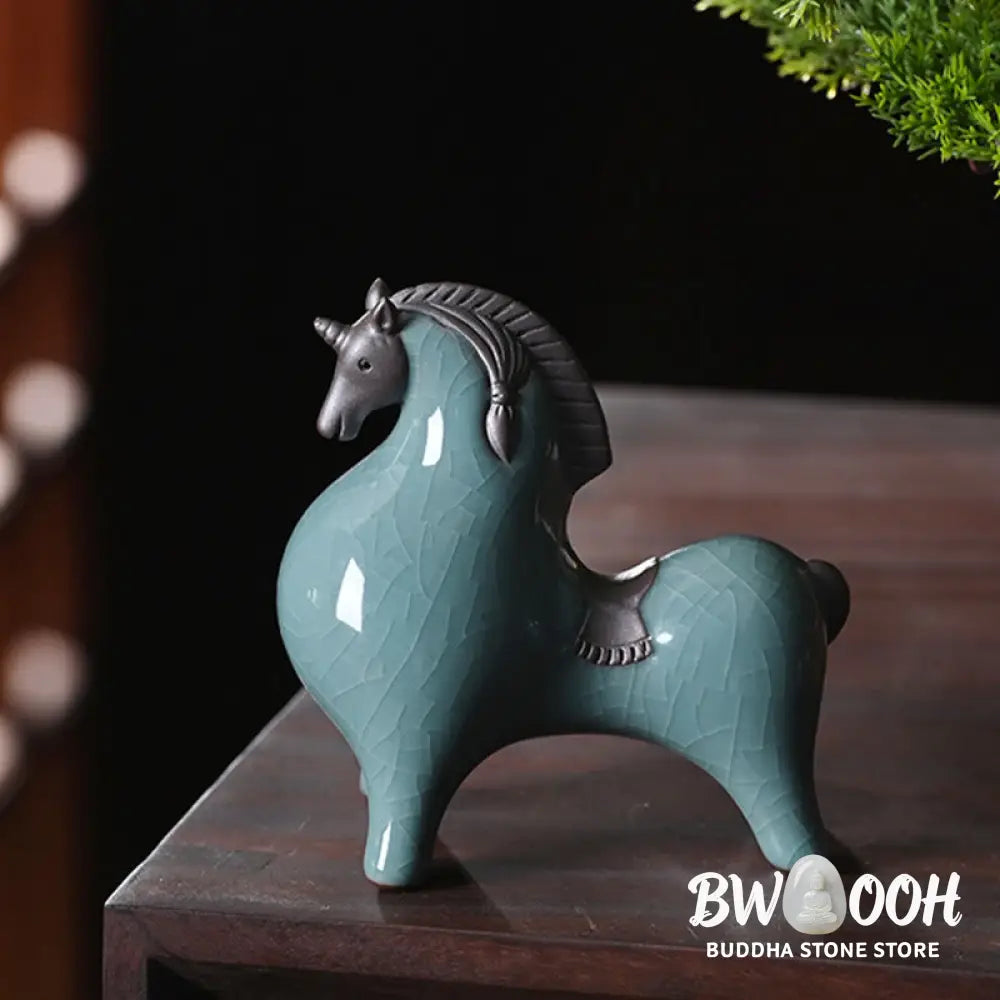 Buddha Stones Year Of The Horse Ceramics Freedom Desktop Home Decoration - Decorations