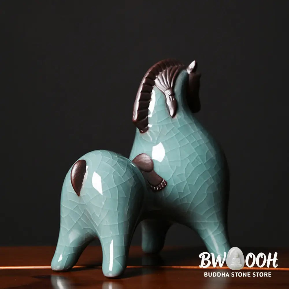 Buddha Stones Year Of The Horse Ceramics Freedom Desktop Home Decoration - Decorations