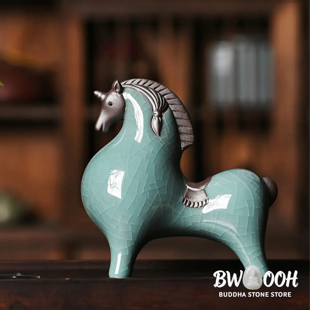 Buddha Stones Year Of The Horse Ceramics Freedom Desktop Home Decoration - Decorations
