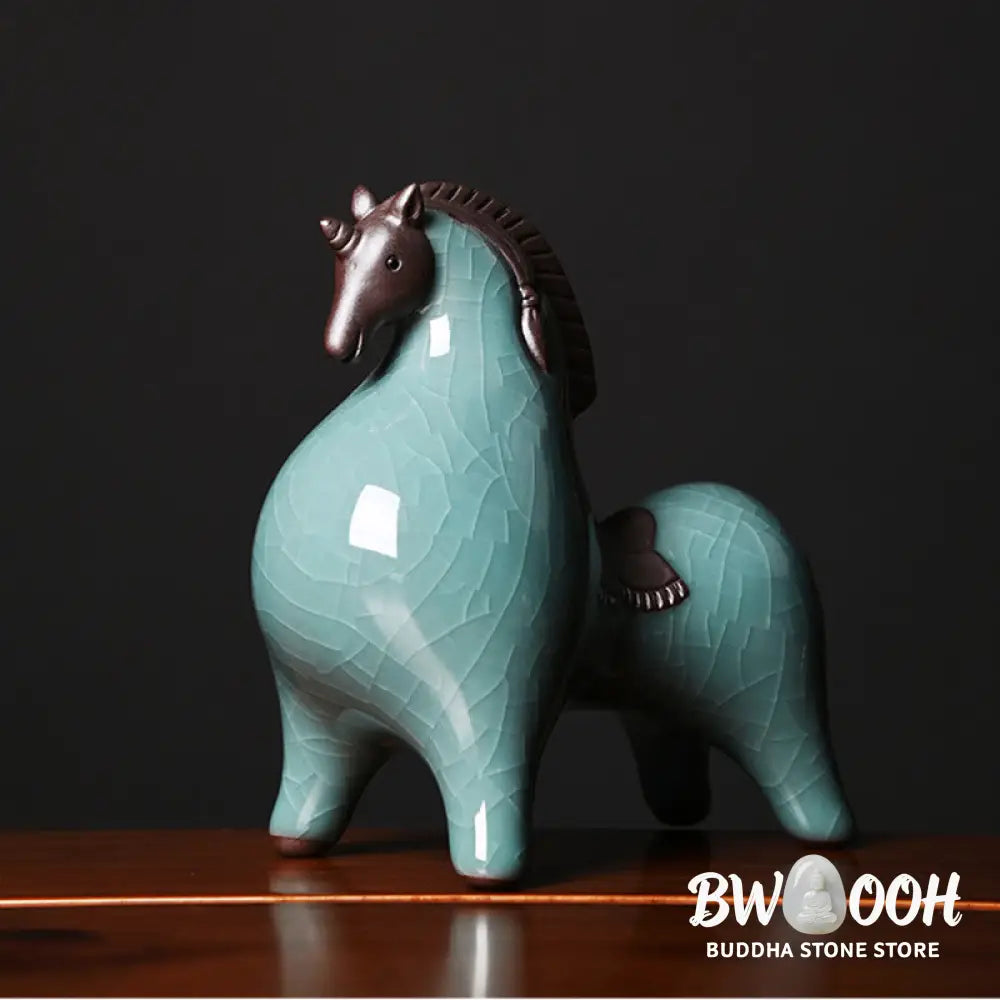 Buddha Stones Year Of The Horse Ceramics Freedom Desktop Home Decoration - Decorations
