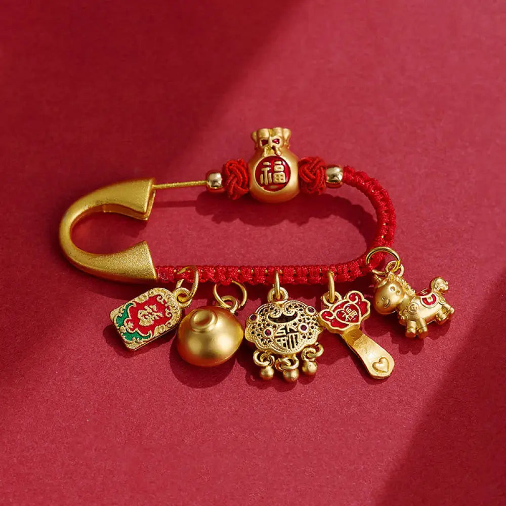 BWOOOH Year Of The Horse Charm Fu Character Attract Fortu