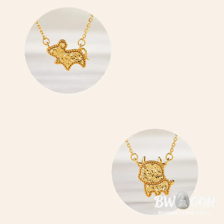 Buddha Stones Year Of The Horse Chinese Zodiac 925 Sterling Silver Coin Design Blessing Chain Necklace Pendants