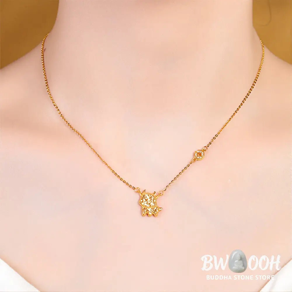 Buddha Stones Year Of The Horse Chinese Zodiac 925 Sterling Silver Coin Design Blessing Chain Necklace Pendants