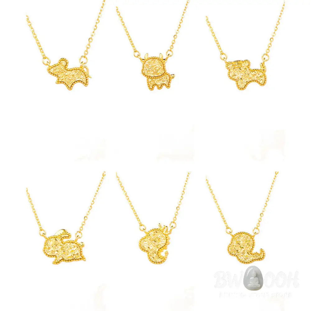 Buddha Stones Year Of The Horse Chinese Zodiac 925 Sterling Silver Coin Design Blessing Chain Necklace Pendants