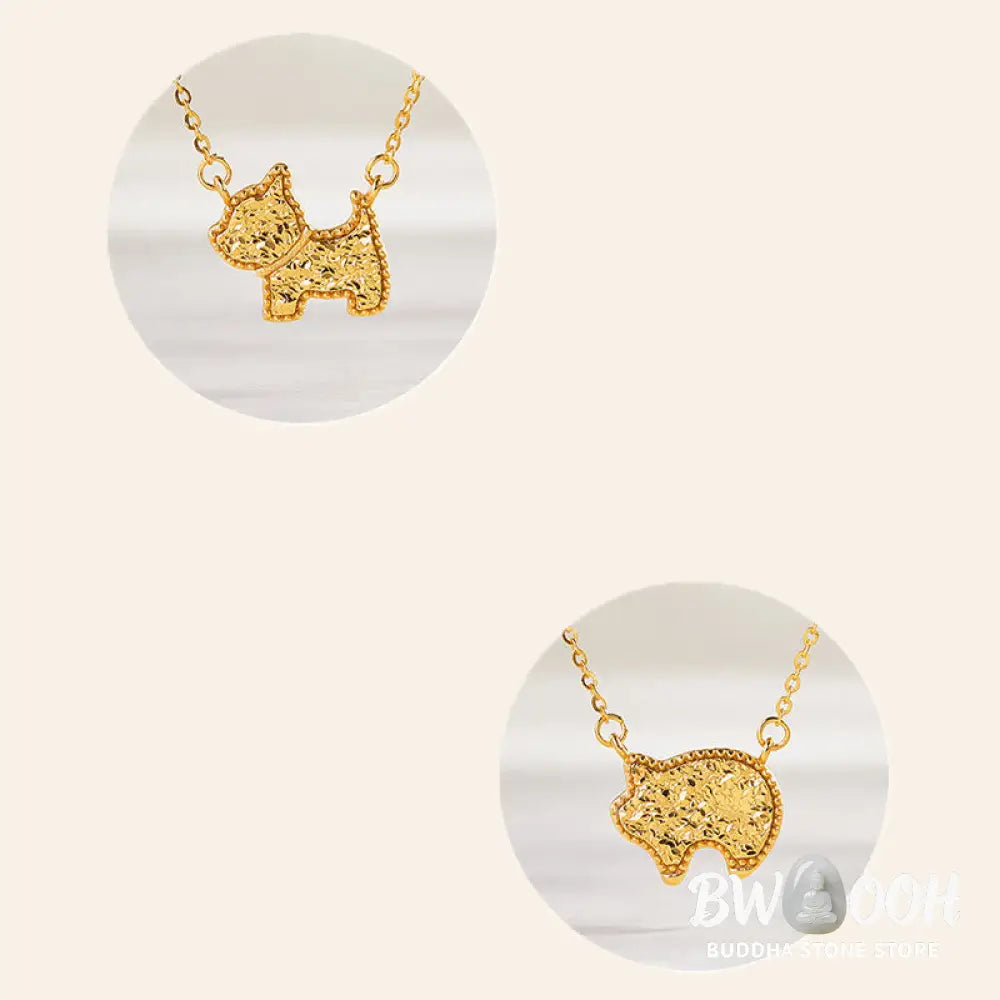 Buddha Stones Year Of The Horse Chinese Zodiac 925 Sterling Silver Coin Design Blessing Chain Necklace Pendants