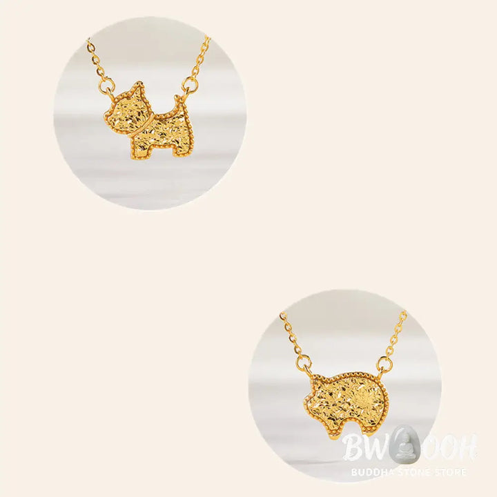 Buddha Stones Year Of The Horse Chinese Zodiac 925 Sterling Silver Coin Design Blessing Chain Necklace Pendants