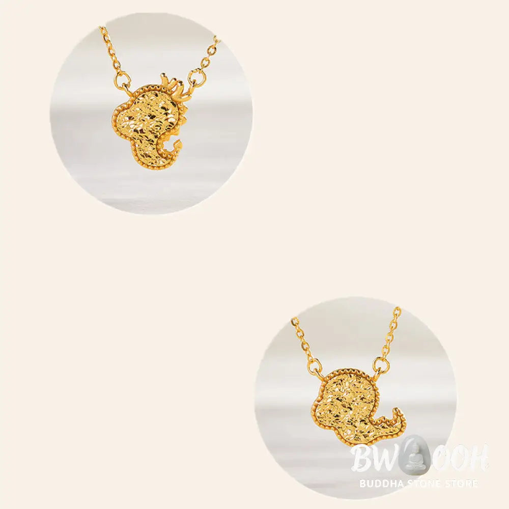 Buddha Stones Year Of The Horse Chinese Zodiac 925 Sterling Silver Coin Design Blessing Chain Necklace Pendants