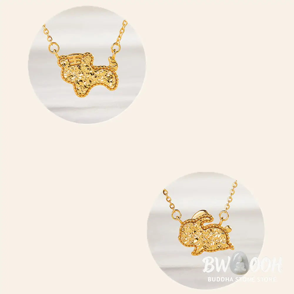 Buddha Stones Year Of The Horse Chinese Zodiac 925 Sterling Silver Coin Design Blessing Chain Necklace Pendants