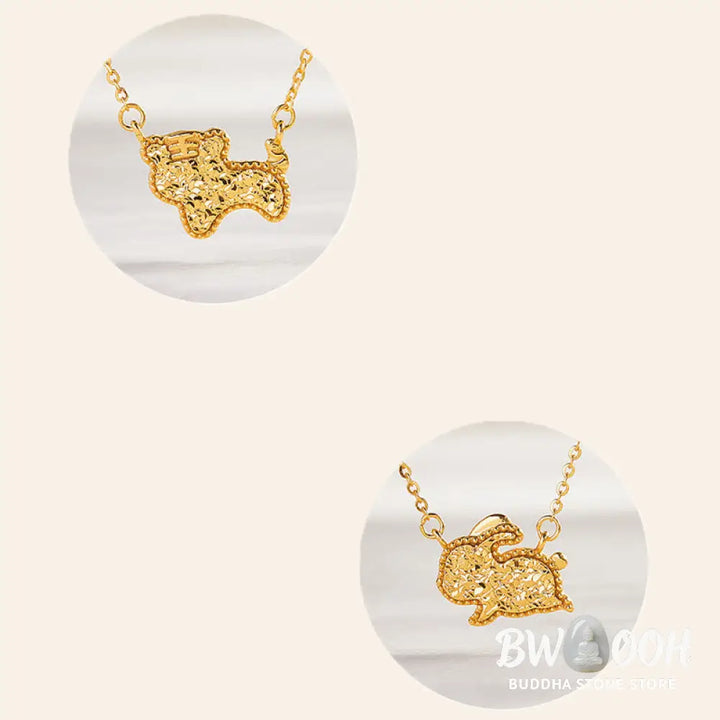 Buddha Stones Year Of The Horse Chinese Zodiac 925 Sterling Silver Coin Design Blessing Chain Necklace Pendants