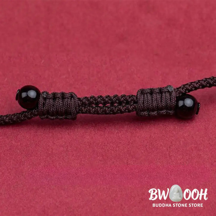 Buddha Stones Year Of The Horse Chinese Zodiac Engraved Design Cinnabar Blessing Rope Necklace Pendants - BWOOOH