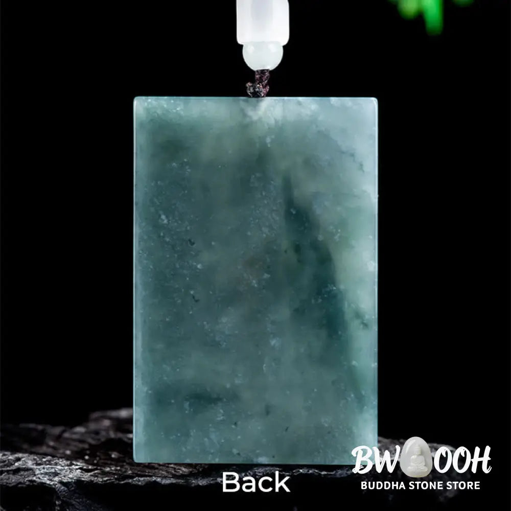Buddha Stones Year Of The Horse Chinese Zodiac Engraving Jade Abundance Necklace Pendants - BWOOOH - Necklaces &amp;