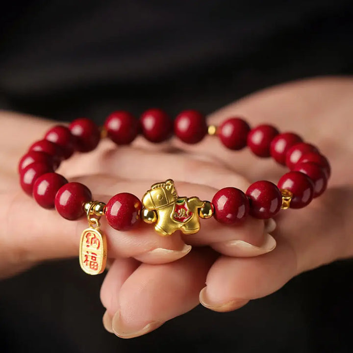 BWOOOH Year Of The Horse Cinnabar Blessing Bracelet