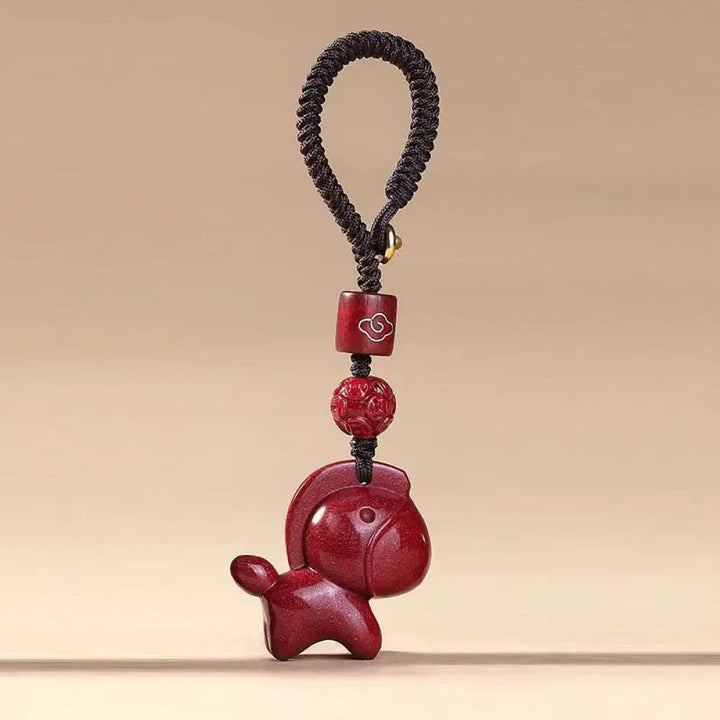 BWOOOH Year Of The Horse Cinnabar Blessing Key Chain
