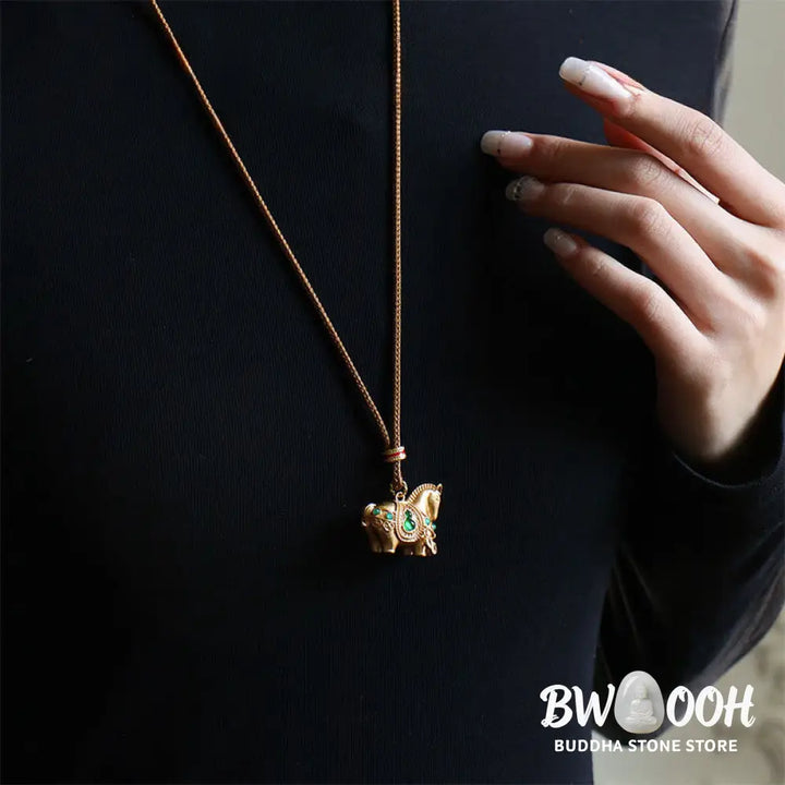Buddha Stones Year Of The Horse Copper Brass Balance Necklace Pendants - BWOOOH - Necklaces &amp; Pendants