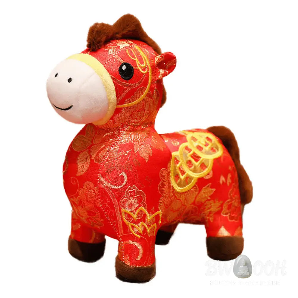 Buddha Stones Year of the Horse Copper Coins Plush Doll Home Decoration - Decorations