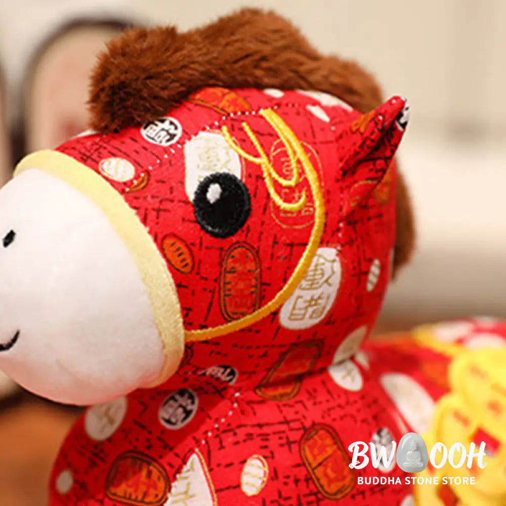 Buddha Stones Year of the Horse Copper Coins Plush Doll Home Decoration - Decorations