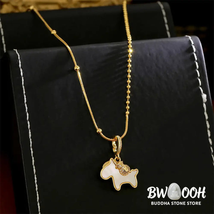 Buddha Stones Year Of The Horse Copper Luck Necklace Pendants - BWOOOH - Copper Horse - Necklaces &amp; Pendants