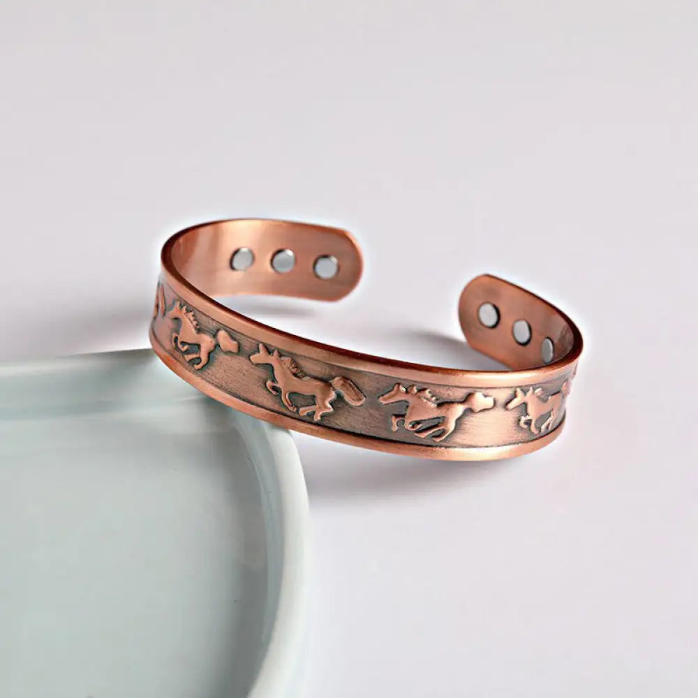 BWOOOH Year Of The Horse Copper Open Self Care Cuff Brace