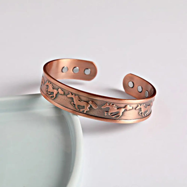 BWOOOH Year Of The Horse Copper Open Self Care Cuff Brace