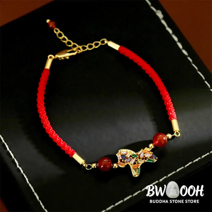Buddha Stones Year Of The Horse Copper Red Agate Balance Bracelet - Copper Red Agate Horse (Wrist