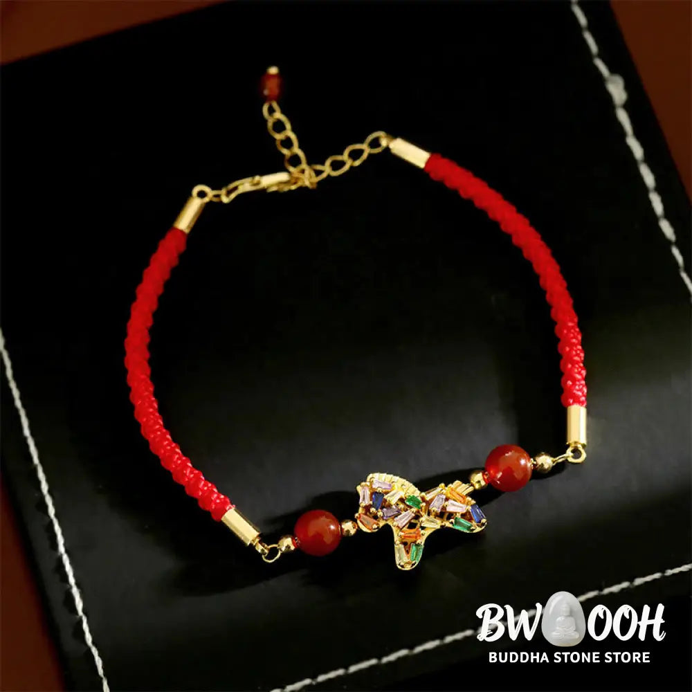 Buddha Stones Year Of The Horse Copper Red Agate Balance Bracelet - Copper Red Agate Horse (Wrist