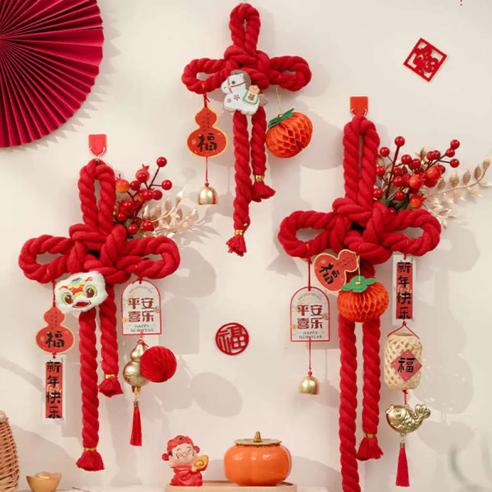 BWOOOH Year of the Horse Dancing Lion Fu Character Chines