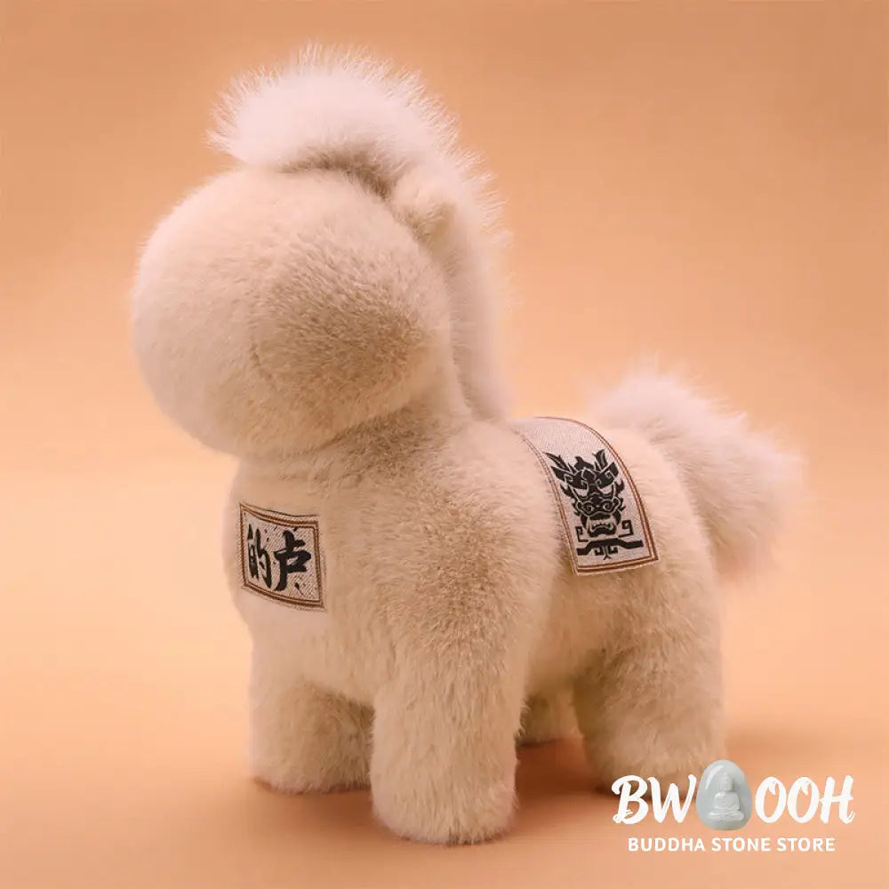 Buddha Stones Year Of The Horse Embroidered Saddle Pad Plush Doll Home Decoration - Decorations