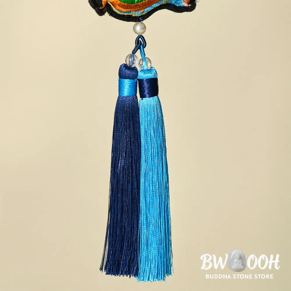 Buddha Stones Year Of The Horse Embroiderwed Horse Head Bell Charm Tassel Success Hanging Decoration - Hanging