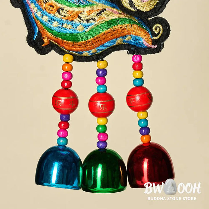 Buddha Stones Year Of The Horse Embroiderwed Horse Head Bell Charm Tassel Success Hanging Decoration - Hanging