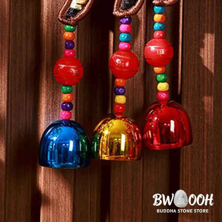Buddha Stones Year Of The Horse Embroidery Bell Tassel Hanging Decoration - Hanging Decoration