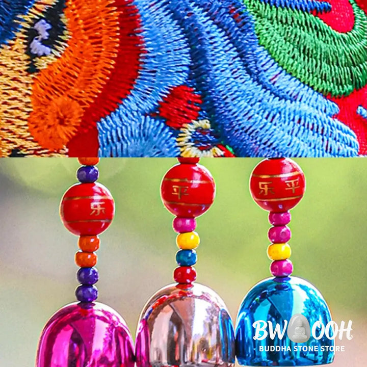 Buddha Stones Year Of The Horse Embroidery Copper Coins Bell Charm Tassel Wealth Success Hanging Decoration - Hanging