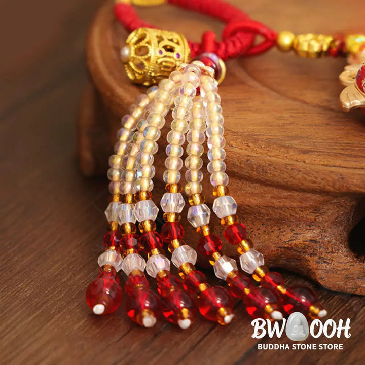 Buddha Stones Year Of The Horse Embroidery Prosperity Key Chain - Key Chain