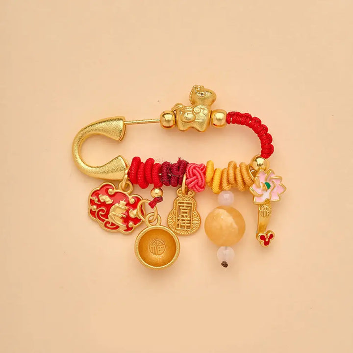 BWOOOH Year Of The Horse Fu Character Lotus Attract Fortu