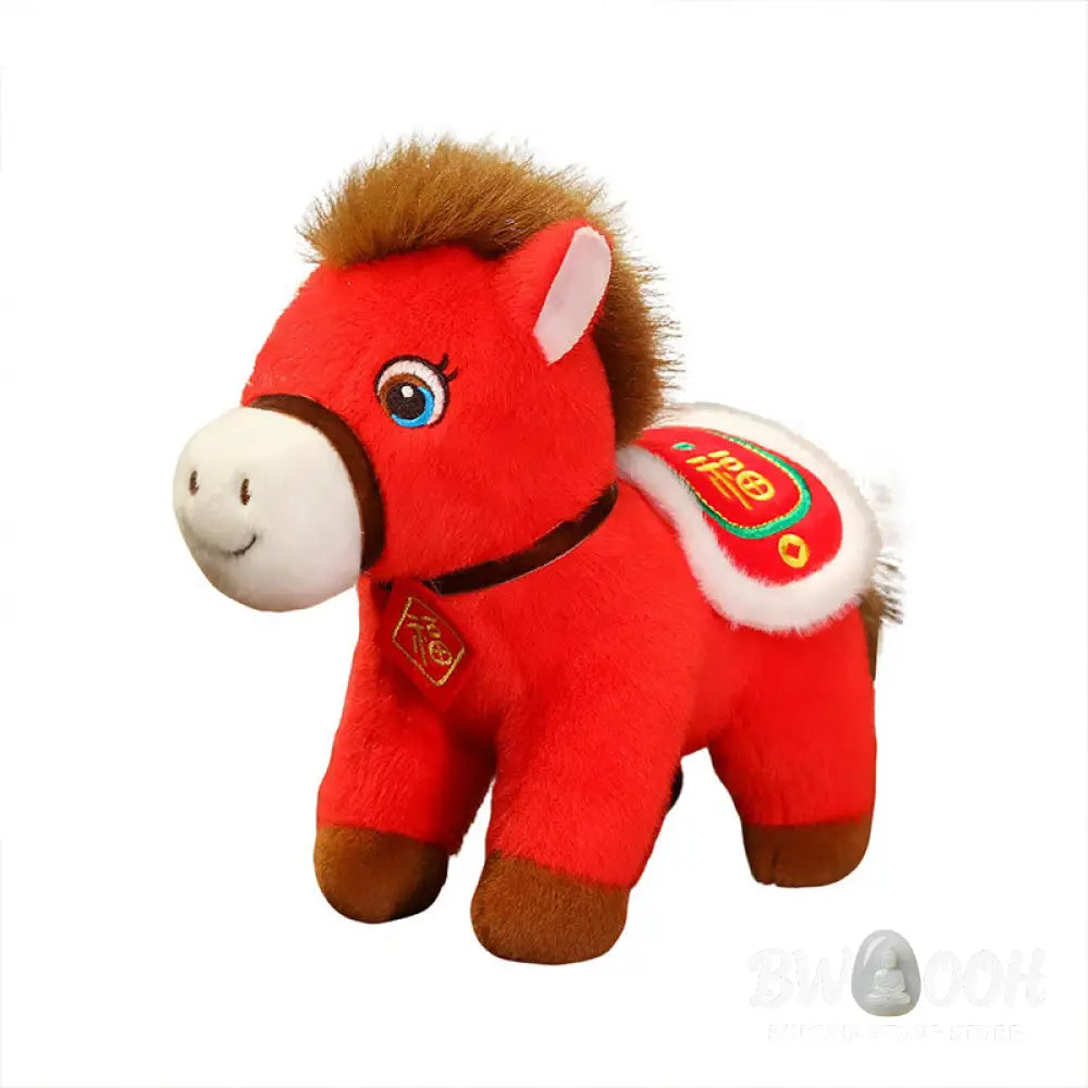 Buddha Stones Year Of The Horse Fu Character Plush Horse Doll Prosperity Fortune Home Decoration - Decorations