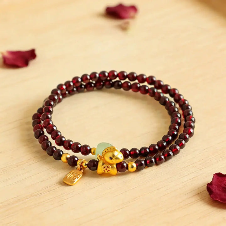BWOOOH Year Of The Horse Garnet Jade Fu Character Stabili