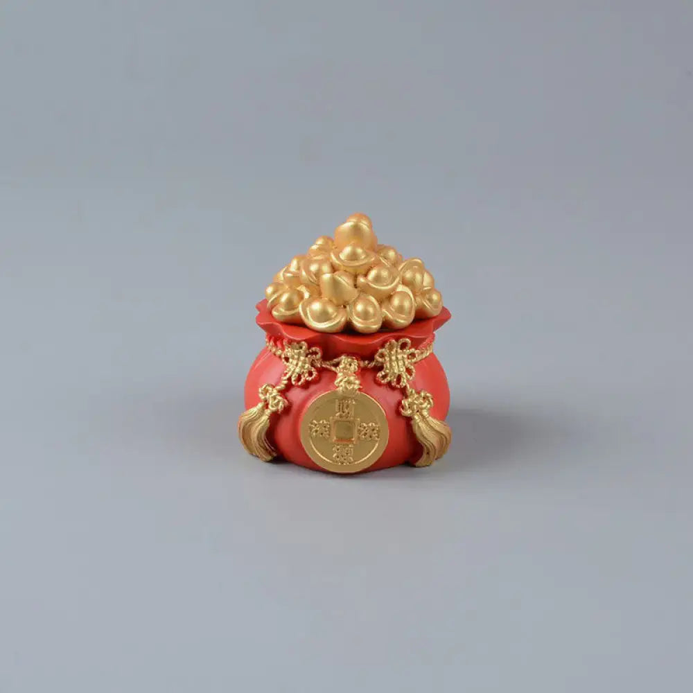 Buddha Stones Year Of The Horse God of Wealth Money Bag Success Prosperity Desk Decoration - Money Bag&amp;Copper