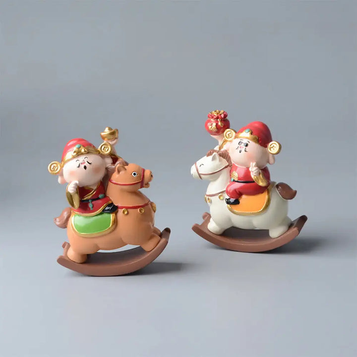 BWOOOH resin Buddha statue - Year Of The Horse God of Wealth Mon
