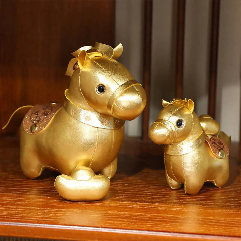 BWOOOH handcrafted Buddha statue - Year Of The Horse Gold Ingot Cute P