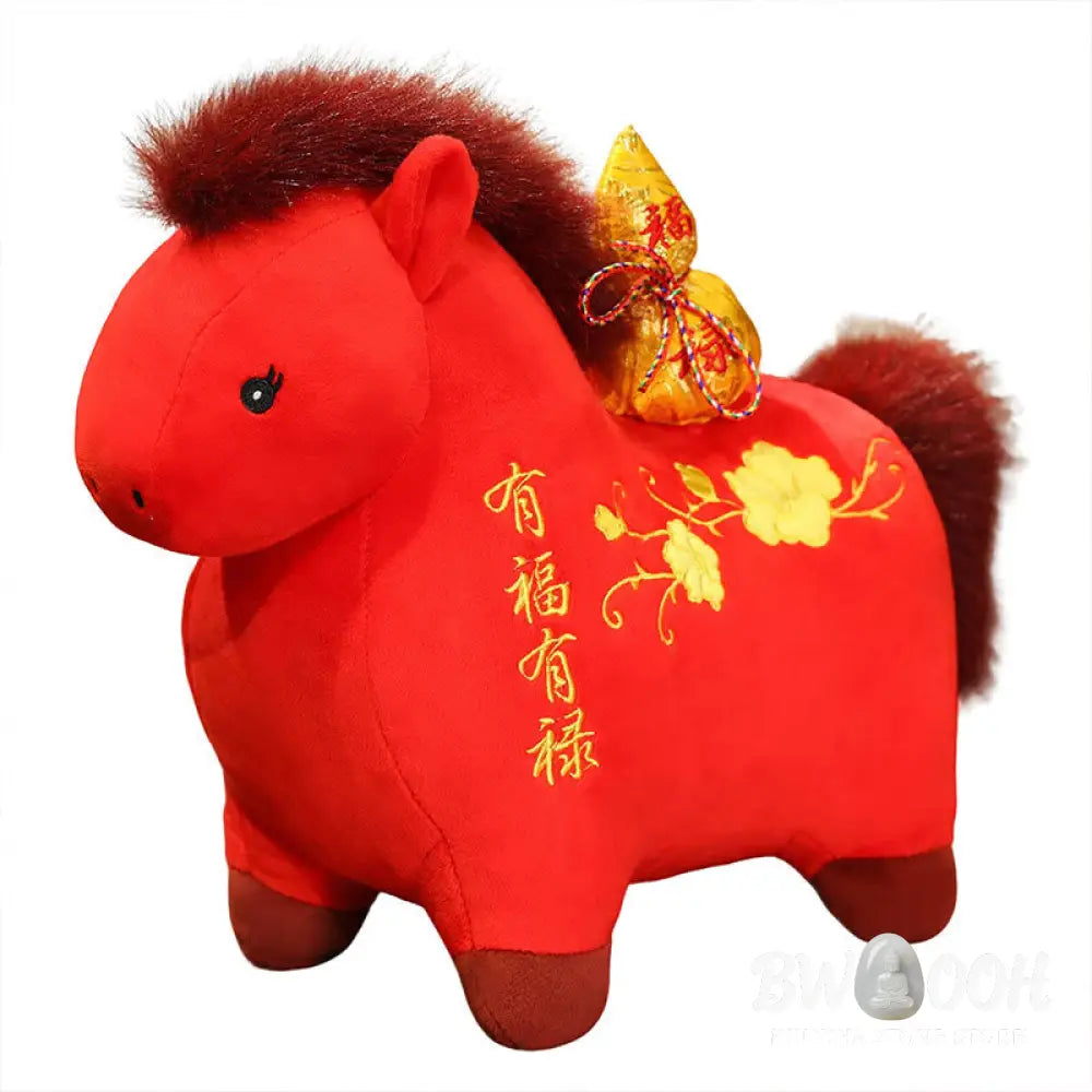 Buddha Stones Year Of The Horse Gourd Plush Doll Desk Fortune Prosperity Decoration - Decorations
