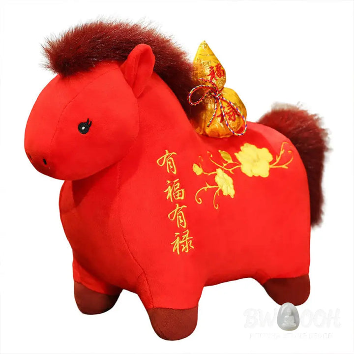 Buddha Stones Year Of The Horse Gourd Plush Doll Desk Fortune Prosperity Decoration - Decorations