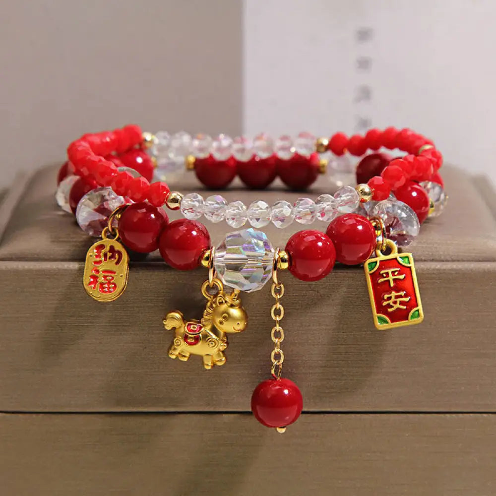 BWOOOH Year Of The Horse Ingot Prosperity 2Pcs Bracelet