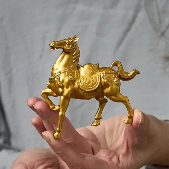BWOOOH handcrafted Buddha statue - Year of the Horse Ingot Success All