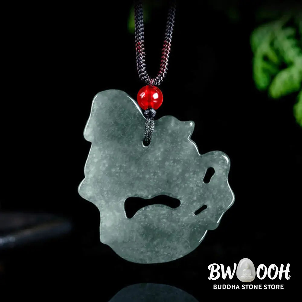 Buddha Stones Year of the Horse Jade Ingot Luck Prosperity Rope Necklace Pendant - BWOOOH - Horse - Necklaces &amp; Pendants