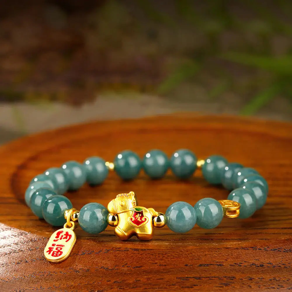 BWOOOH Year Of The Horse Jade Prosperity Abundance Bracel