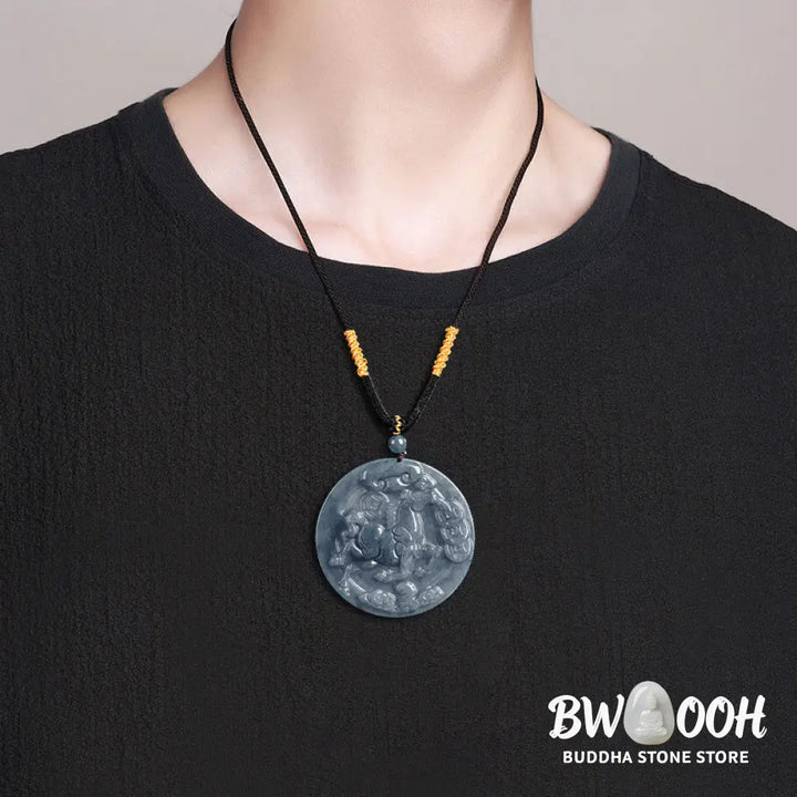 Buddha Stones Year Of The Horse Jade Prosperity Abundance Necklace Pendants - BWOOOH - Jade Horse - Necklaces &amp; Pendants